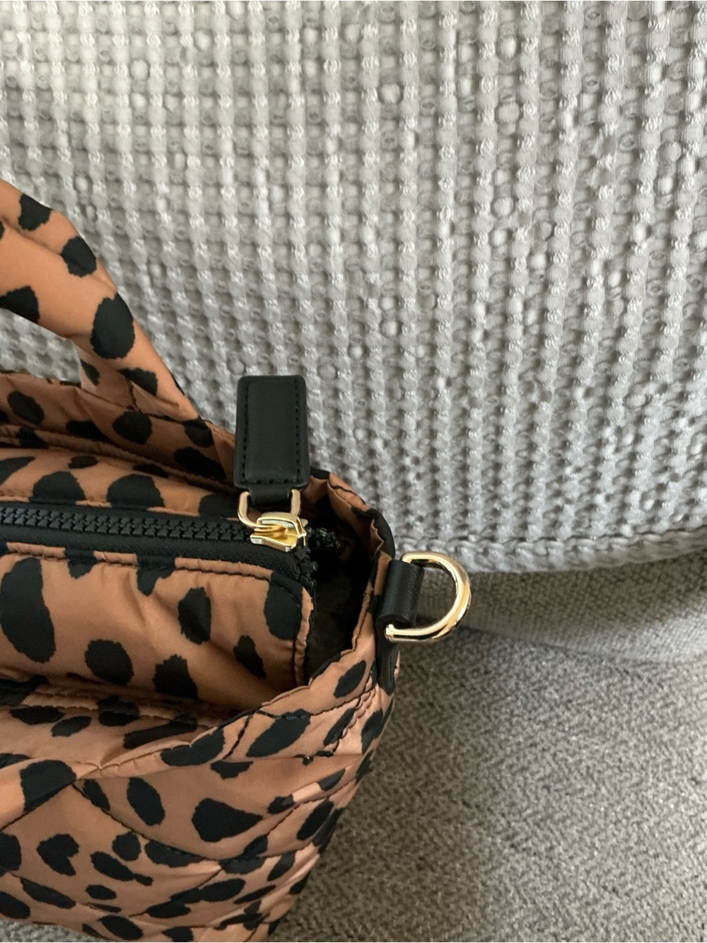 Marc Jacobs Mini Cheetah Print Quilted Nylon Tote Bag - Picture 6 of 8